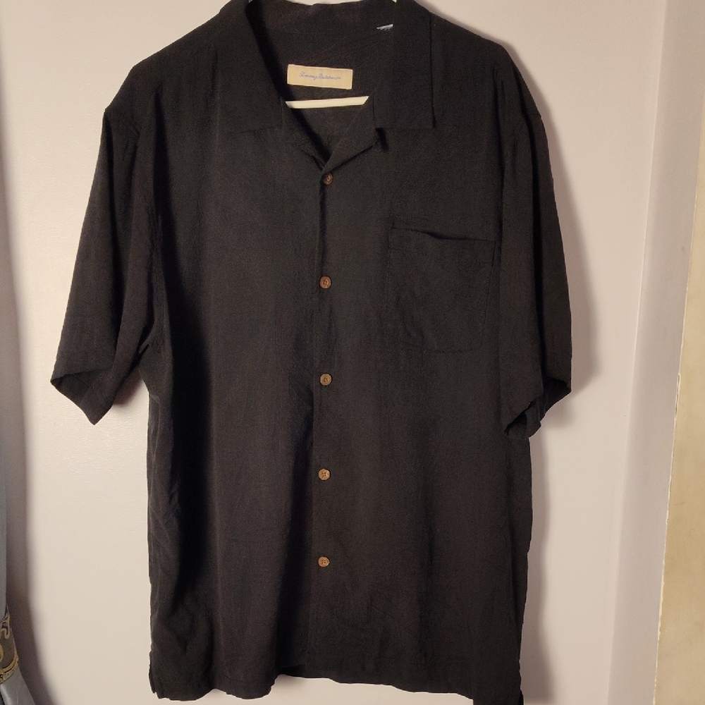 Tommy Bahama Men’s 2X Black Short Sleeve Button Up Casual Camp Shirt